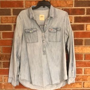 Long Sleeve Half Button Down